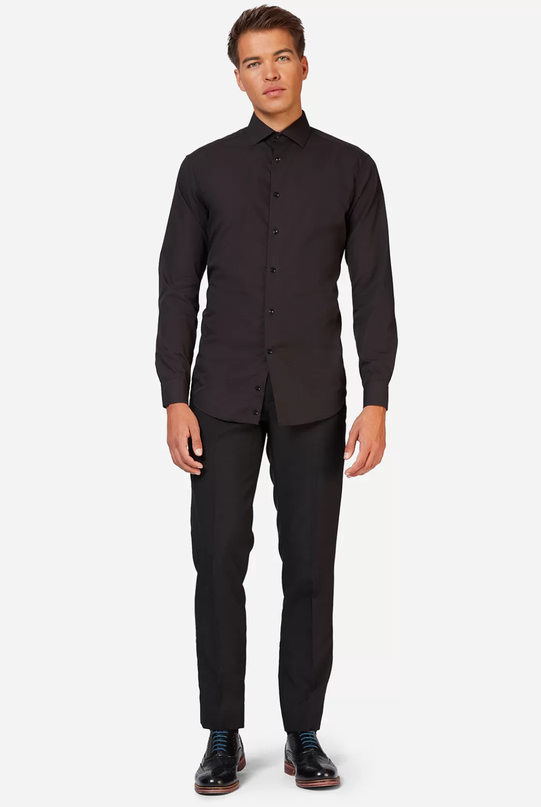Effen Gekleurde Overhemden | OppoSuits Black Knight