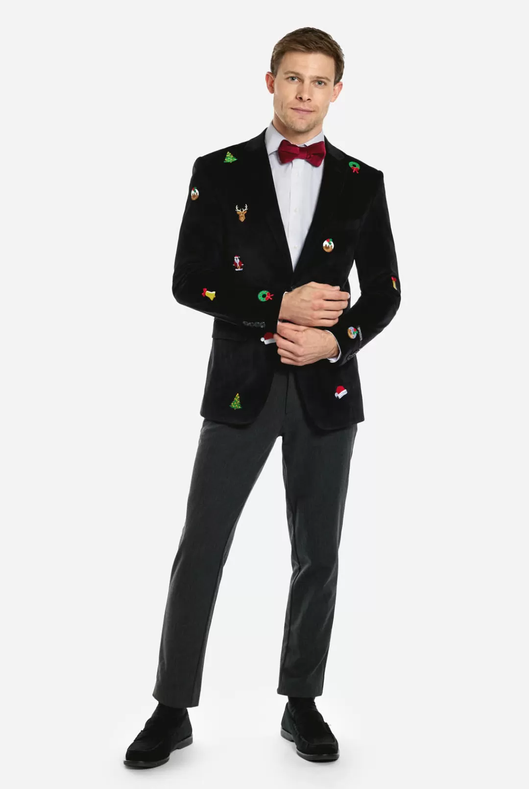 Deluxe Blazers | Kerst Blazers | OppoSuits Christmas - X-Mas Icons - Black