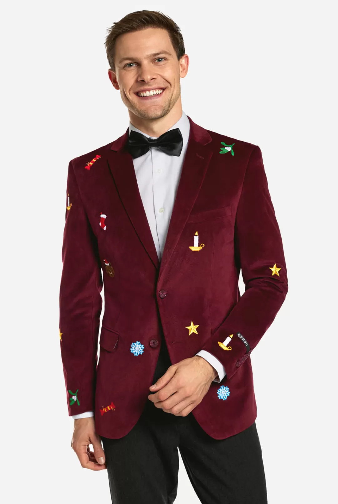 Deluxe Blazers | Kerst Blazers | OppoSuits Christmas - X-Mas Icons - Deep Burgundy
