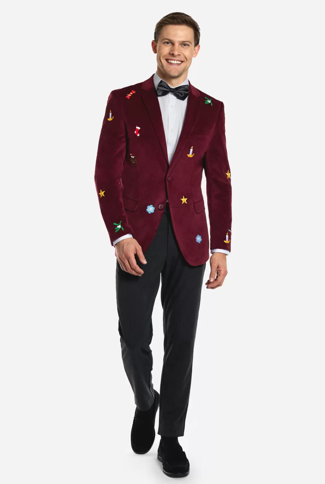Deluxe Blazers | Kerst Blazers | OppoSuits Christmas - X-Mas Icons - Deep Burgundy
