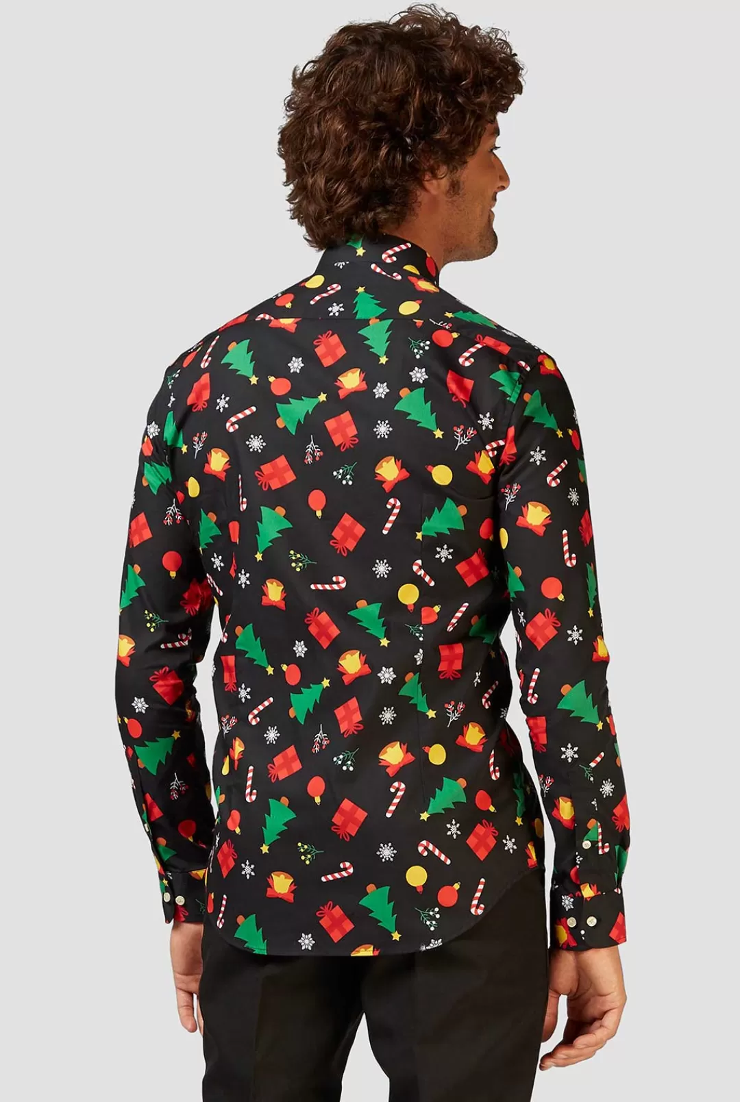 Casual Overhemden | OppoSuits Christmas Icons Black