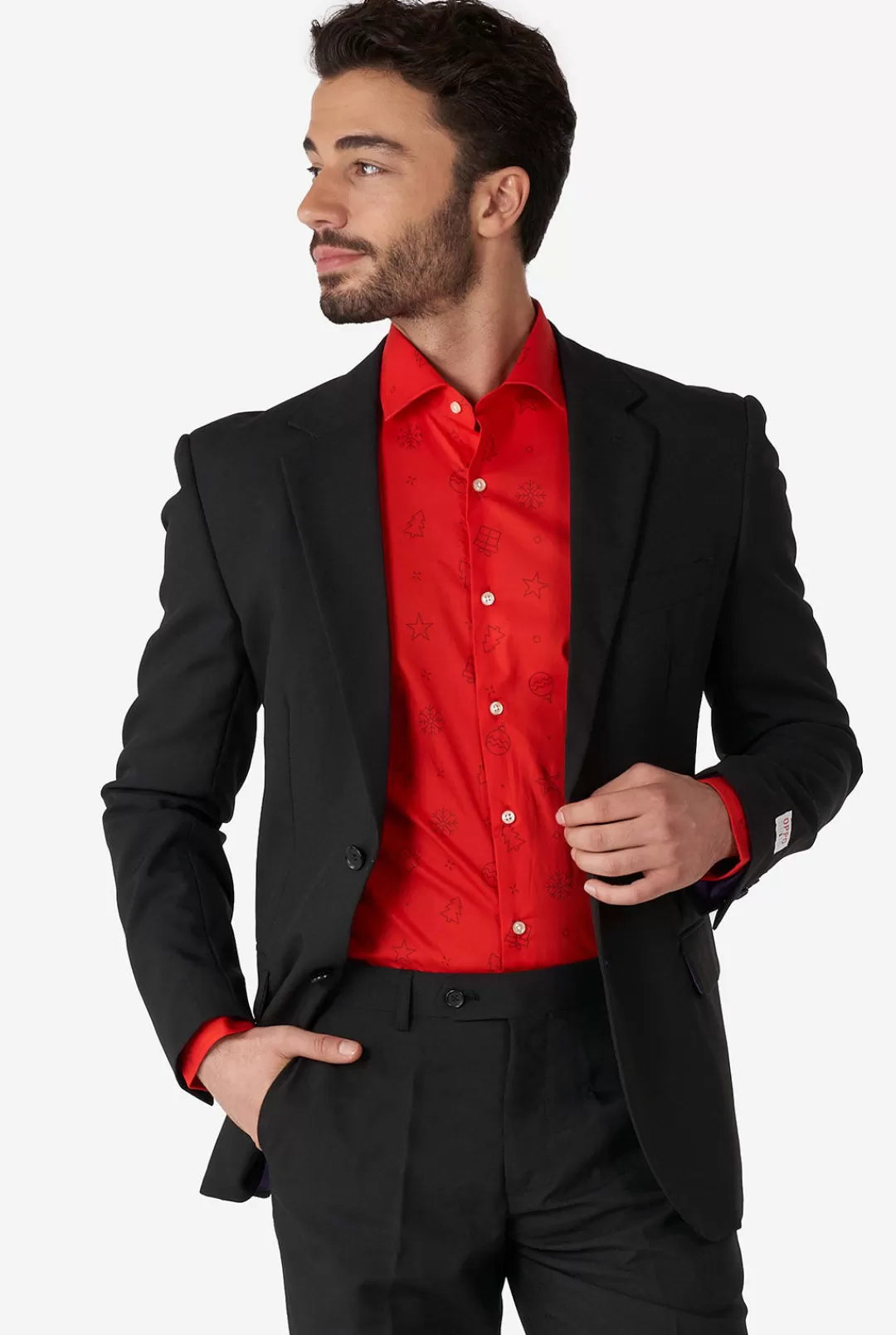 Casual Overhemden | OppoSuits Christmas Icons Red