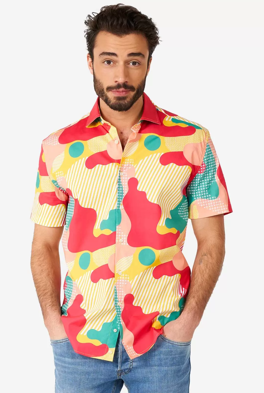 Zomer Overhemden | Casual Overhemden | OppoSuits Coral Camo