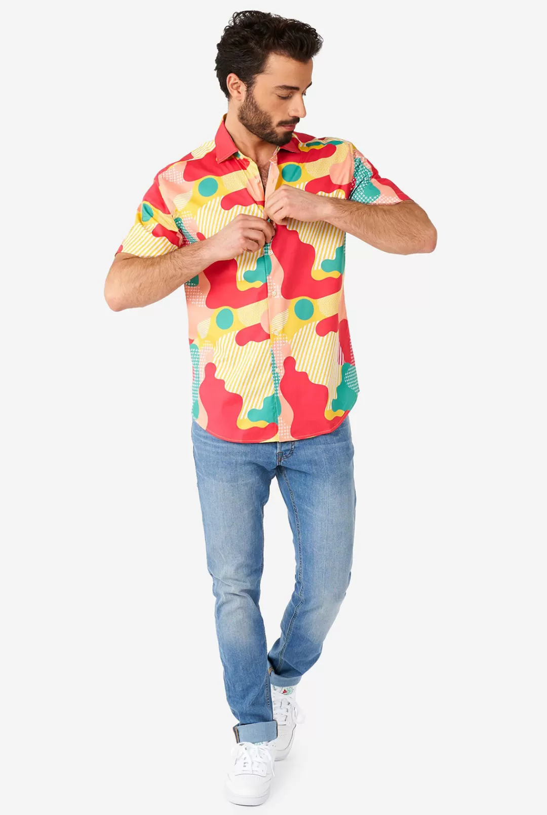 Zomer Overhemden | Casual Overhemden | OppoSuits Coral Camo