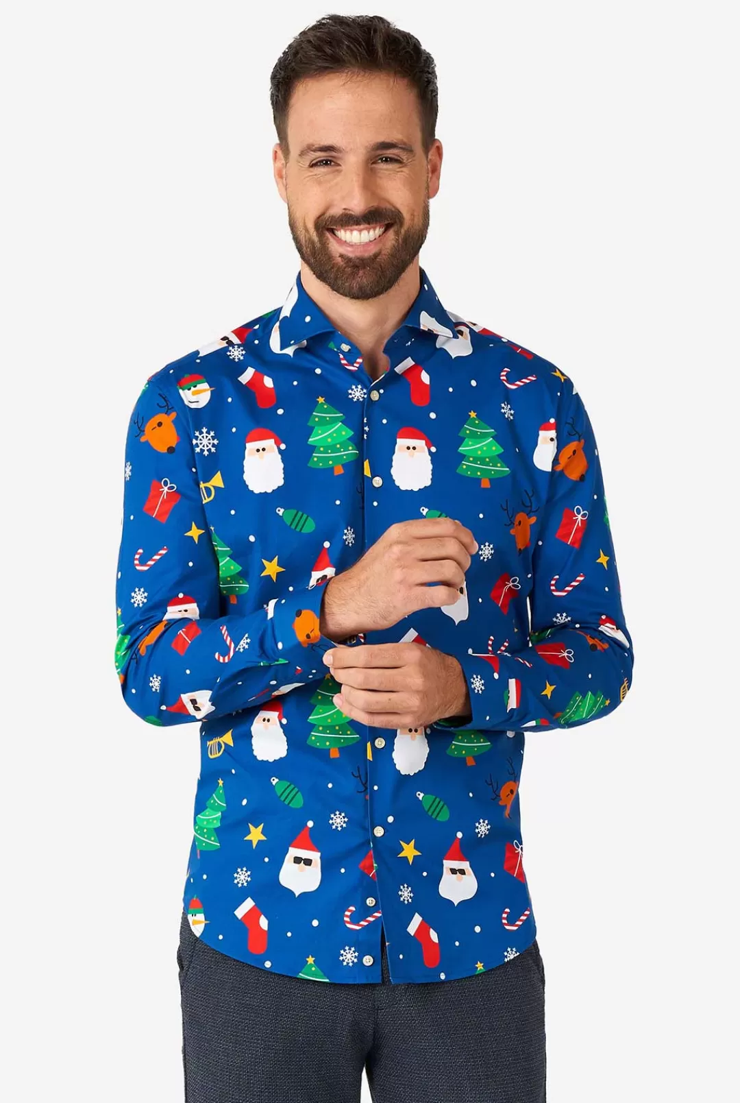 Casual Overhemden | OppoSuits Festivity Blue