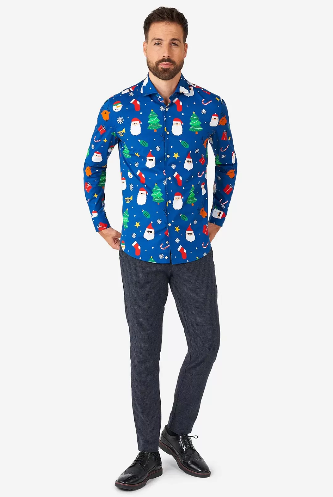 Casual Overhemden | OppoSuits Festivity Blue