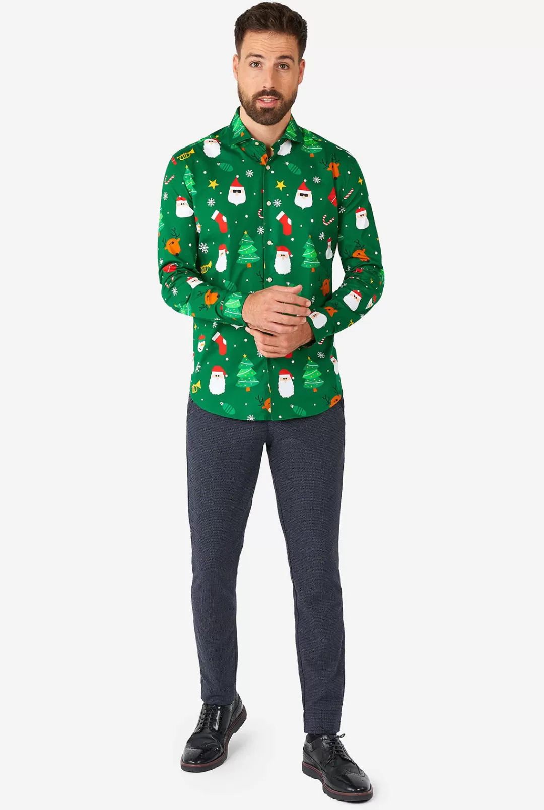 Casual Overhemden | OppoSuits Festivity Green