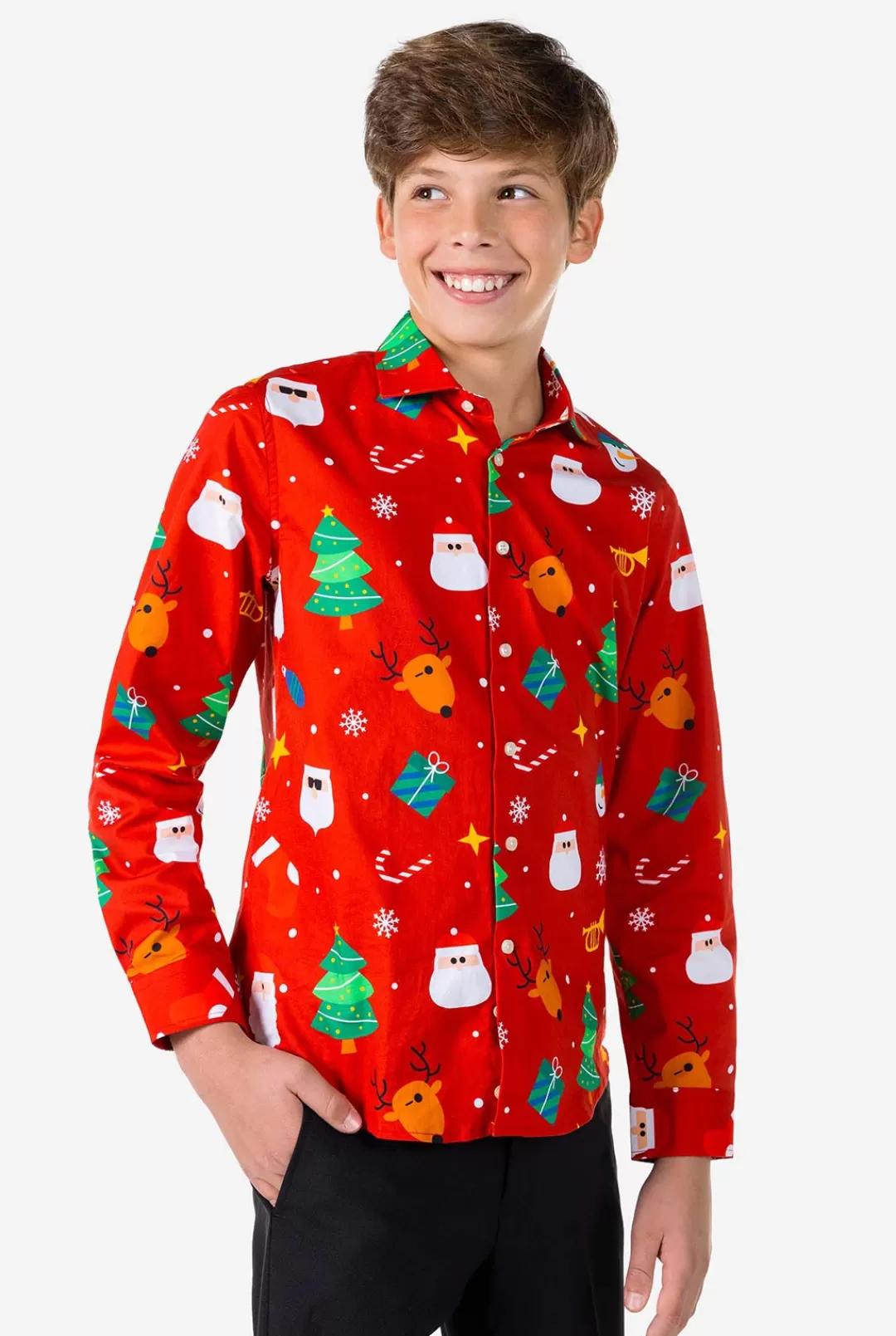 Casual Overhemden | Kerst Overhemden | OppoSuits Festivity Red