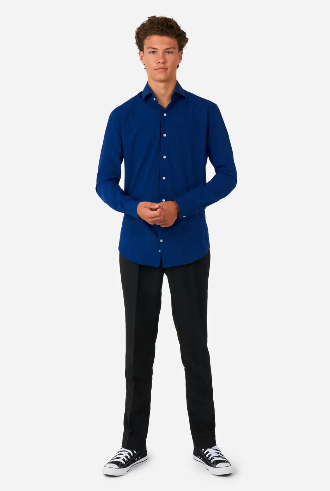 Effen Gekleurde Overhemden | OppoSuits Navy Royale