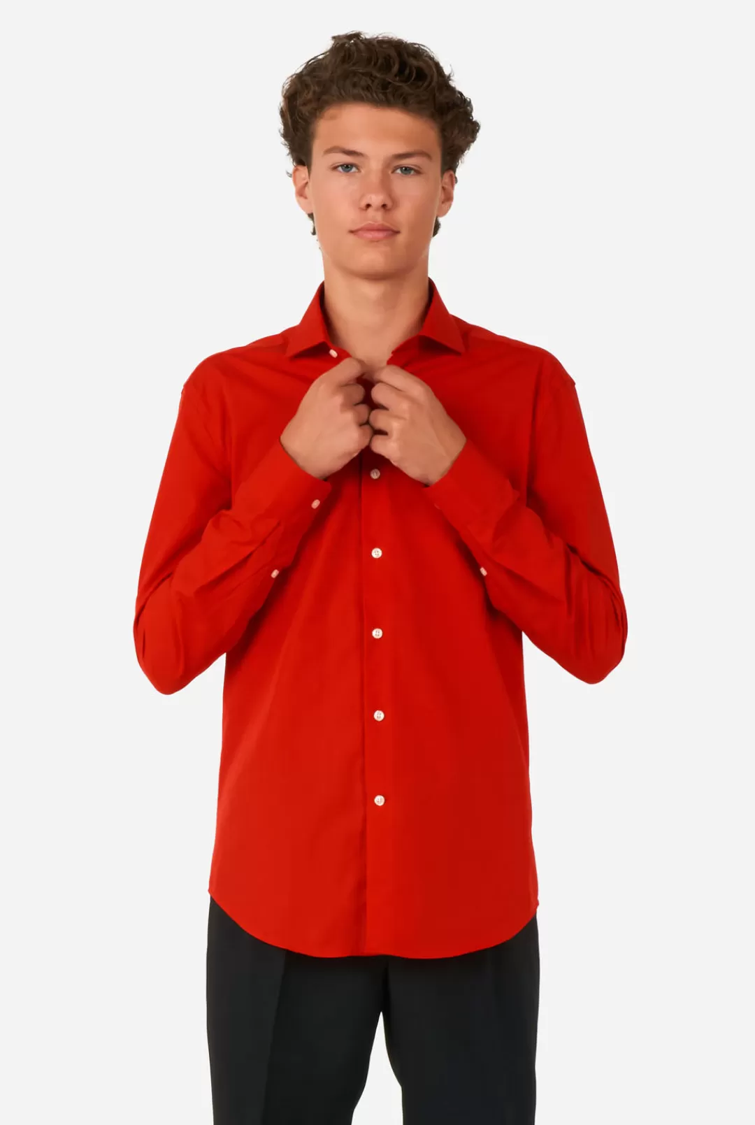 Effen Gekleurde Overhemden | OppoSuits Red Devil