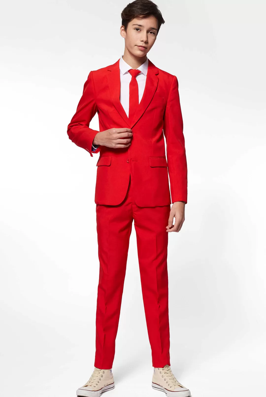 Effen Gekleurde Pakken | Kerst Pakken | OppoSuits Red Devil