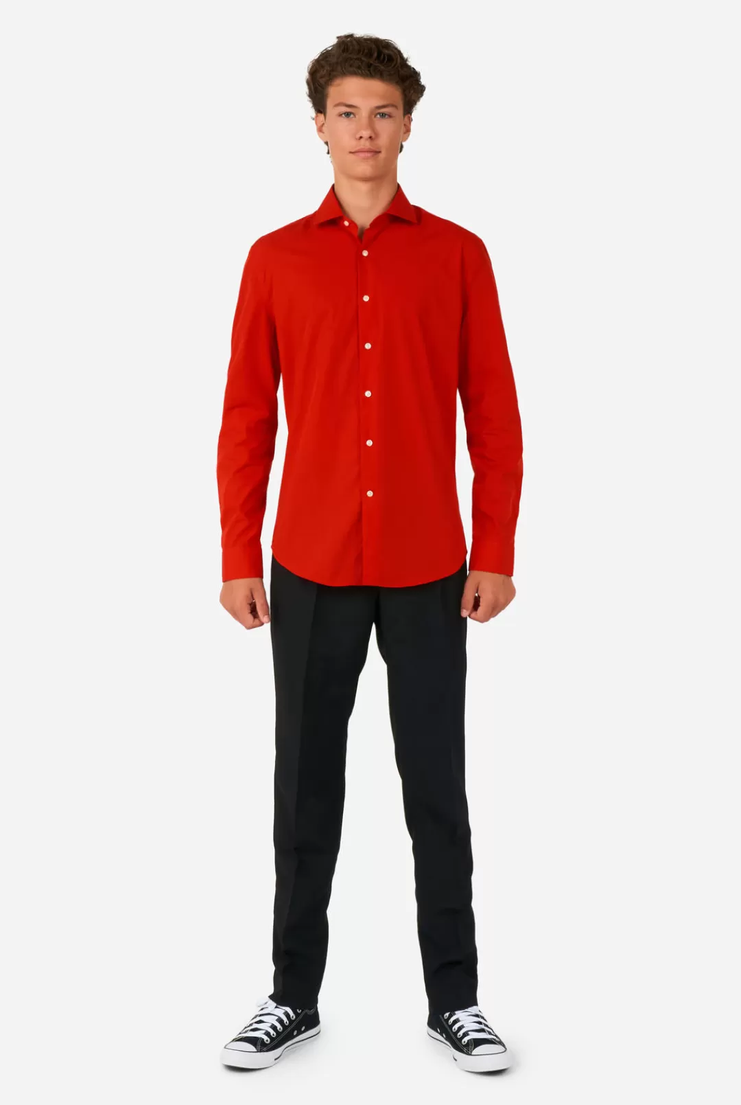 Effen Gekleurde Overhemden | OppoSuits Red Devil
