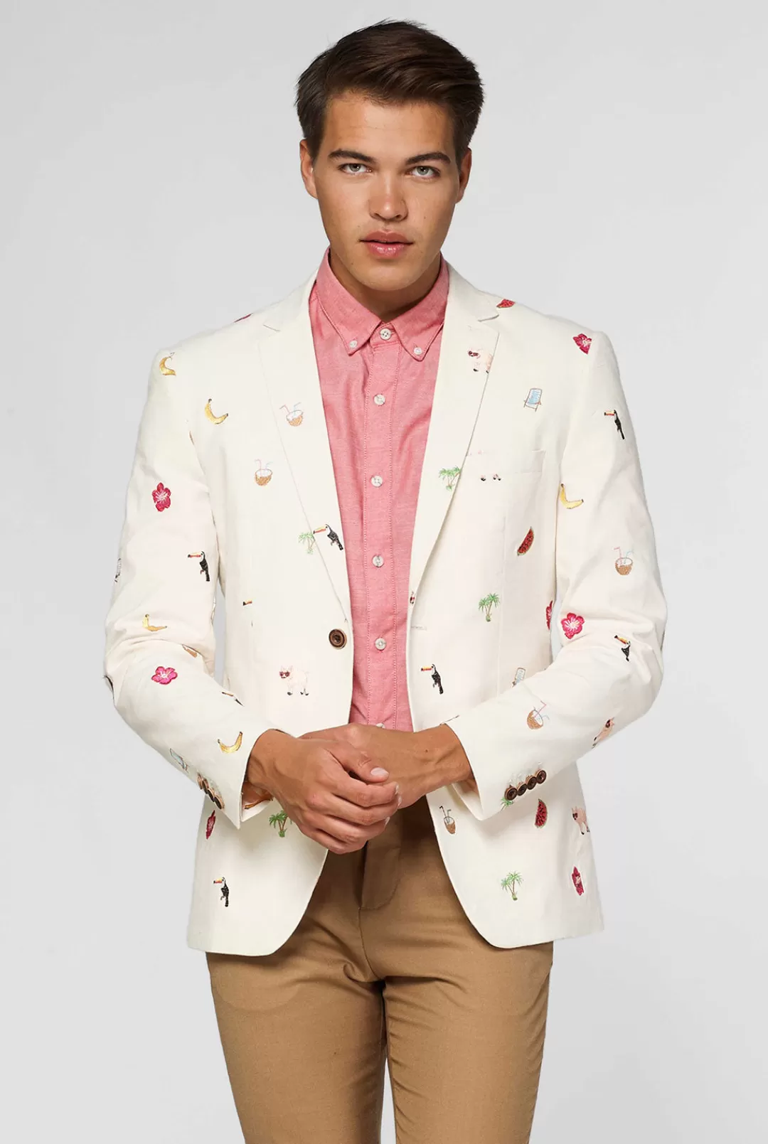 Zomer Blazers | Deluxe Blazers | OppoSuits Tropical - Summer Icons - Off White