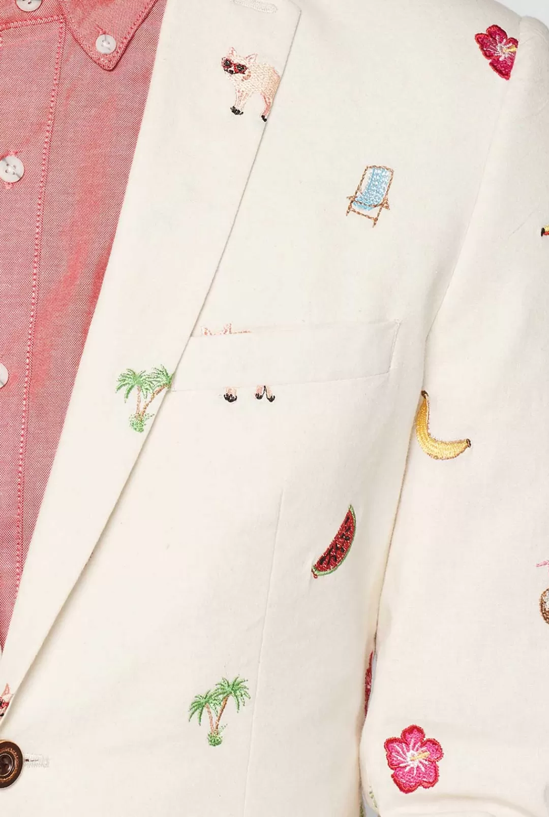 Zomer Blazers | Deluxe Blazers | OppoSuits Tropical - Summer Icons - Off White