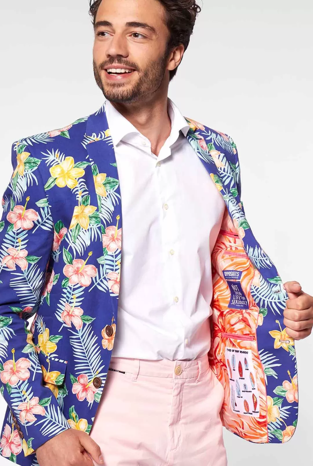 Zomer Blazers | OppoSuits Tropical Flowers - Blue