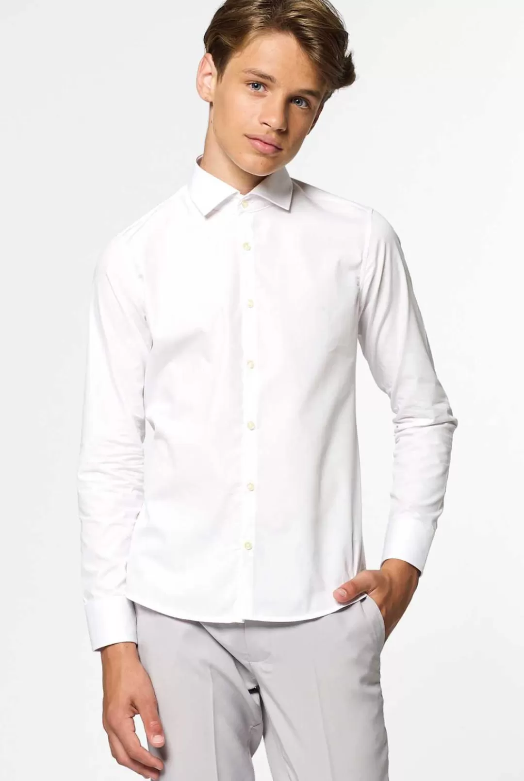 Effen Gekleurde Overhemden | OppoSuits White Knight