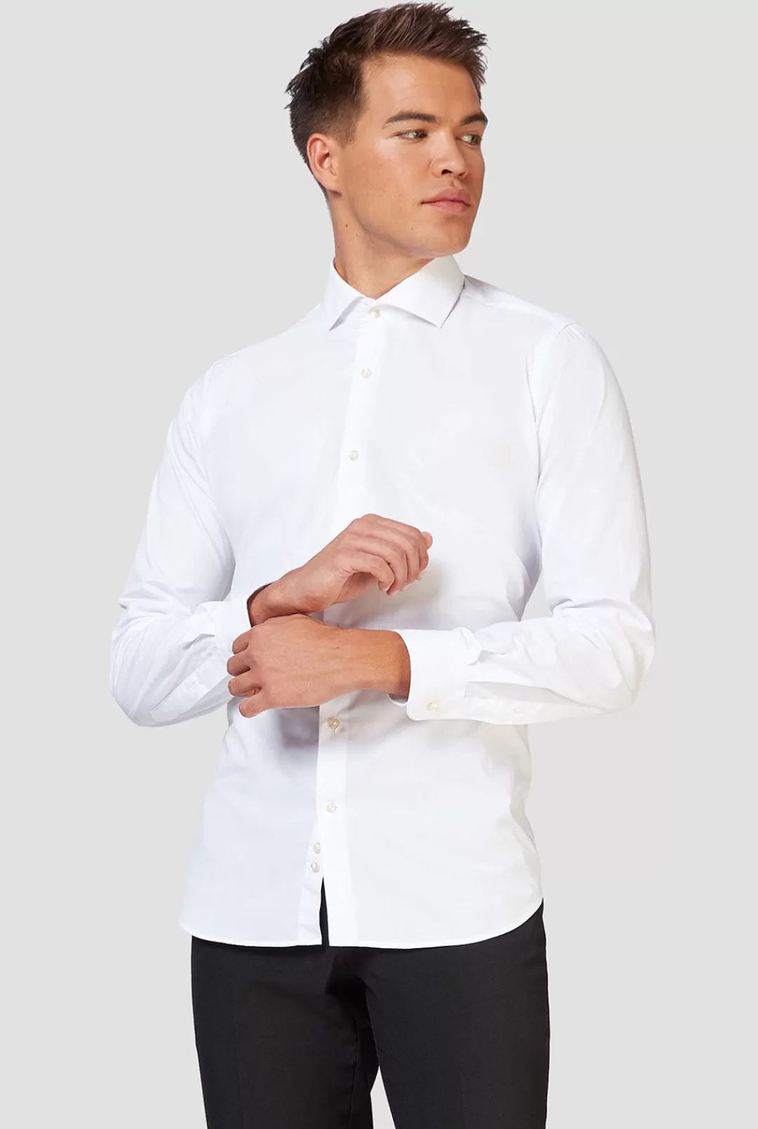 Effen Gekleurde Overhemden | OppoSuits White Knight