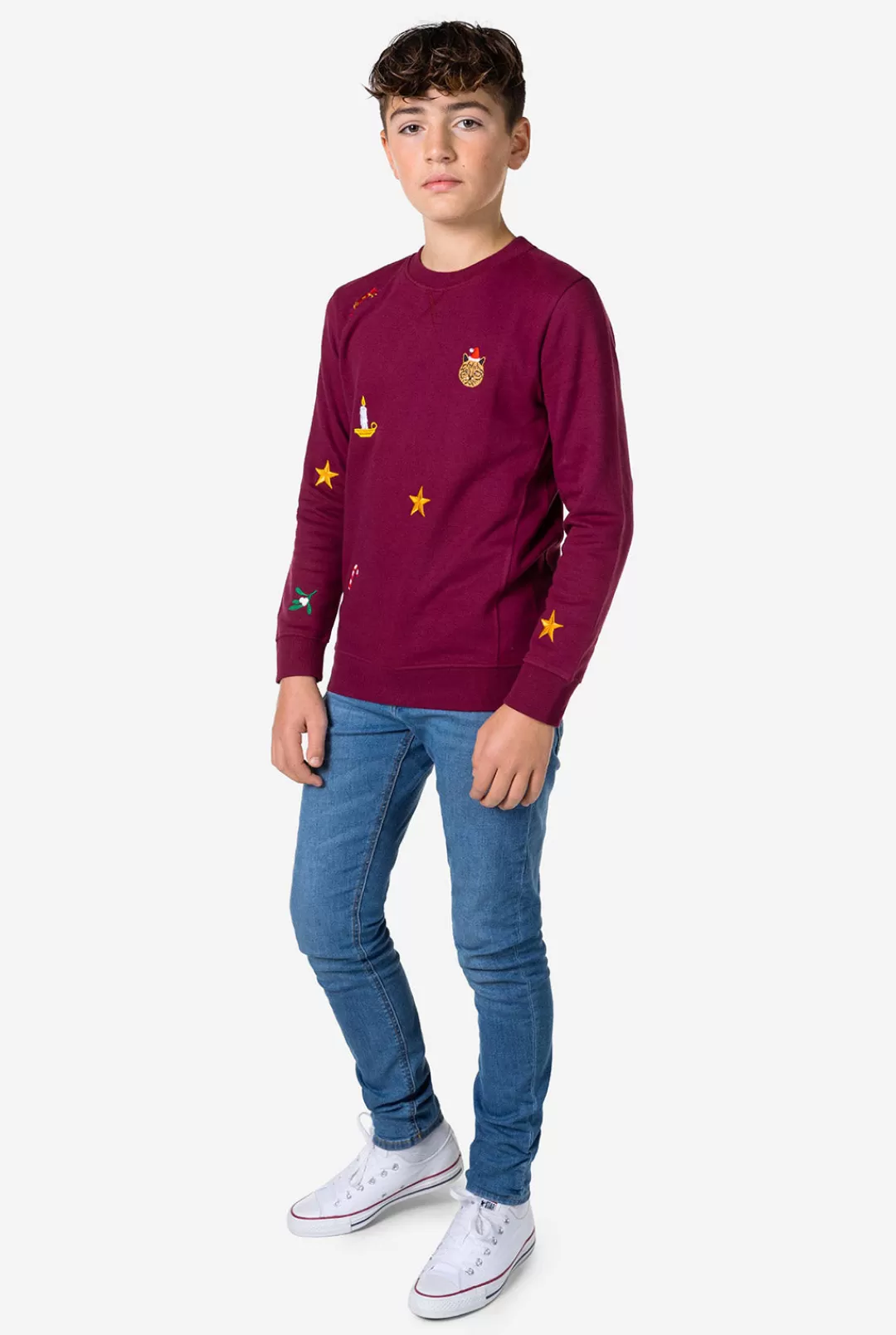 Sweaters | OppoSuits X-Mas Icons - Burgundy